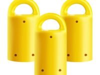 MagnetPal 3 pack Heavy-Duty Neodymium Anti-Rust Magnet, Best for Magnetic Stud Finder / Key Organizer / Indoor and Outdoor Multi Uses, Yellow with Key Ring (SP-MPM3YL)