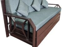 Metal Sofa Cum Bed with Hydraulic Storage (Queen Size)