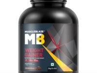 MuscleBlaze Weight Gainer Powder, Chocolate, 2kg (4.4lbs)