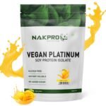 NAKPRO NUTRITION 100% Soy Protein Isolate | Mango - 1kg | 27.87g Protein |Plant Based Protein Powder