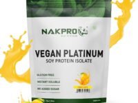 NAKPRO NUTRITION 100% Soy Protein Isolate | Mango - 1kg | 27.87g Protein |Plant Based Protein Powder