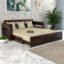 NATRAJ ART & CRAFT Solid Wood Foster 3 Seater Sofa Cum Bed for Living Room | Three Seater Sofa Bed for Home | Sofa Com Bed | Sheesham Wood (Light Walnut Finish)