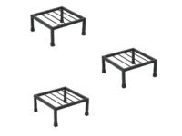 NAYRA Metal Planters Square Shape Thick and Strong Leg |Black Stand Stylish Gamla Planters Perfect Stand For Planter indoor and Outdoor (25 CM Stand)(SET OF 3)