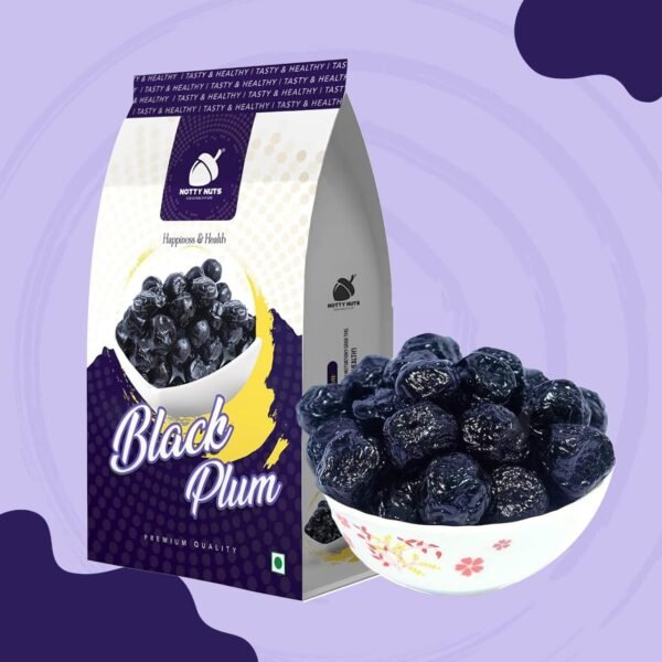 NOTTY NUTS Dried Black Plum/Pitted Prune (250G | Dehydrated Plum | Black Plum Dried Fruit Bold Size| Hygienically Packed Healthy Snack & Antioxidant Rich Pitted Prune (250Gm (Pack Of 1))