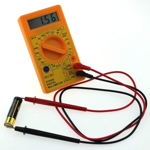 NUTEN Digital Multimeter,Multi Tester,Ac/Dc Volt Test,Voltmeter,Test Probes,Diode&Transistor Tester,Volt/Ohm Meter(Vom) Overload Protection Yellow