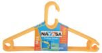 Nayasa Plastic Clothes Hangers Set of 6, Durable Wardrobe Hangers for Shirts, T-Shirts, Sarees, Dresses, Coats and Daily Clothing Organization, Yellow