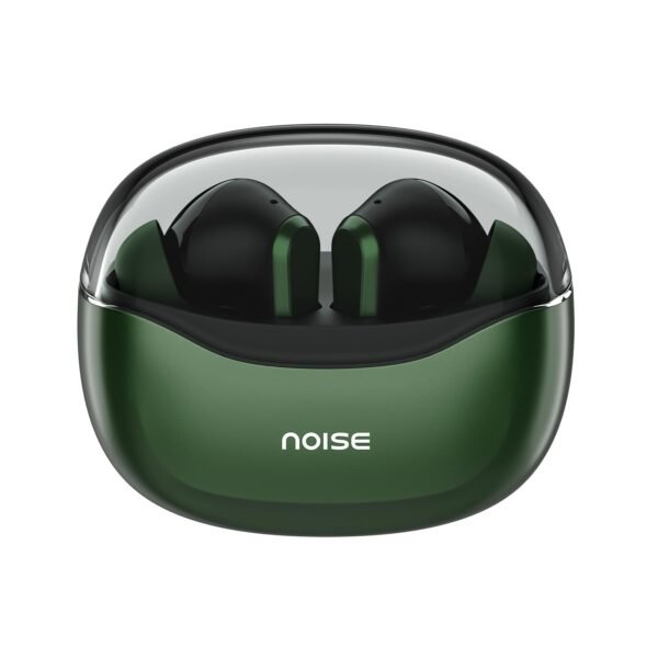 Noise Buds VS601 Wireless Earbuds, Bluetooth Earbuds with 50H Playtime, Quad Mic ENC for Clear Calls, 10mm Drivers, Dual Device Pairing, Transparent Case Design, Deep Bass, BT v5.3 (Emerald Green)