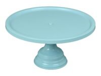 Non Revolving Cake Stand Pedestal 9" Diameter (Top), Strong Metal (Sky Blue)