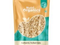 NutriOrganics Rolled Oats 1 Kg - Diet Food | 100% Wholegrain Jumbo Oats | Oats For Weight Management | High Fibre Breakfast | Rich In Protein