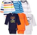 ONESIES Brand Baby Bodysuits 6-Pack Long Sleeve Soft Cotton