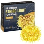 One94Store LED Pixel String Light Pack of 1 – 36 Ft Copper Wire Fairy Lights, Bright Warm White Lights for Diwali Decoration, Home Décor, Pooja, Festival, Christmas, Wedding & Party