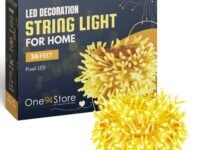 One94Store LED Pixel String Light Pack of 1 – 36 Ft Copper Wire Fairy Lights, Bright Warm White Lights for Diwali Decoration, Home Décor, Pooja, Festival, Christmas, Wedding & Party