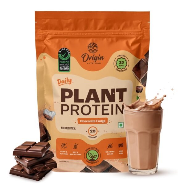 Origin Plant Protein | Tastes Like a Chocolate Fudge | 25g Pea & Pumpkin Seed Blend| All 9 Essential Amino Acids | Gut-Friendly, No Bloat | Vegan, Lab-Tested | 20 Servings, 810g