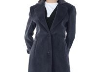 PLAGG Women Wool Blend Single Breasted Winter Long Overcoat