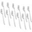 Parage 12 Pieces Stainless Steel Dinner Forks Set for Home and Kitchen, 16 cm Long, Fruit Fork for Dining Table, Shiny and Sturdy Handle Fork, Silver (Sigma Design)