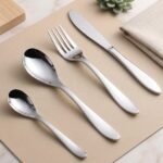 Parage 24 Pieces Premium Stainless Steel Cutlery Set for Home & Kitchen (Contains: 6 Table Spoons, 6 Forks, 6 Tea Spoons, 6 Knives) Spoon Set, Luxury Dining Tableware Gift for House Warming, Silver