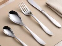 Parage 24 Pieces Premium Stainless Steel Cutlery Set for Home & Kitchen (Contains: 6 Table Spoons, 6 Forks, 6 Tea Spoons, 6 Knives) Spoon Set, Luxury Dining Tableware Gift for House Warming, Silver