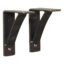 RRD Heavy Duty Steel Mantel Brackets (2 Pack) - Countertop Support for Fireplace - Hand Welded Rustic Farmhouse Decor (4"x5"x1.5", Natural Steel)