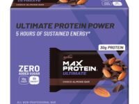 RiteBite Max Protein Ultimate Choco Almond 30g Protein Bars [Pack of 6] Protein Blend, Fiber, Vitamins & Minerals, No Preservatives, 100% Veg, No Added Sugar, For Energy, Fitness & Immunity - 600g