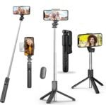 S1 Selfie Stick Tripod Mobile Stand, 28 inch / 70CM Reinforced Tripod for Mobile Phone, Multi-Functional Bluetooth 3in1 Long Selfie Stick for Travel,Vlogging,Compatible with iPhone and All Smartphones