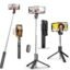 S1 Selfie Stick Tripod Mobile Stand, 28 inch / 70CM Reinforced Tripod for Mobile Phone, Multi-Functional Bluetooth 3in1 Long Selfie Stick for Travel,Vlogging,Compatible with iPhone and All Smartphones