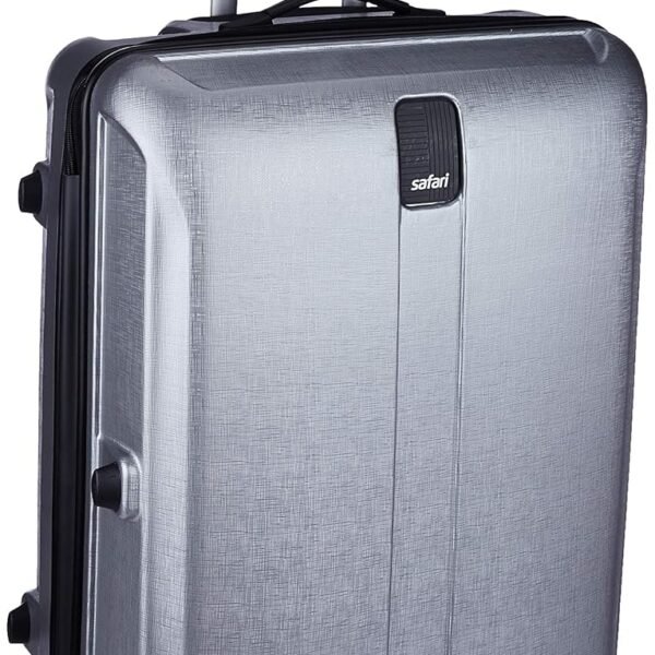Safari Large Thorium Stubble 77 Cms Polycarbonate Silver Check-In 4 wheels Hard Suitcase