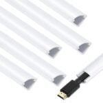 Serplex 15.7in PVC Cable Raceway 5Pcs Self-Adhesive Wall Cord Hider
