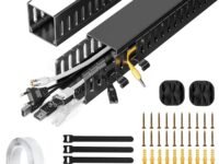 Serplex® 2Pcs 15.7 Inch Cable Raceway PVC Wire Concealer Kit for Office
