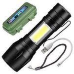 ShopNSave Small Sun Meter Zoomable Waterproof Torchlight LED Metal Body Flashlight Torch with Box (Pack of one)