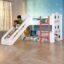 Smartsters Castle Loft Bed - Medium Height with Slide, Climbing Wall, Hideout & Ladder for Children | Ideal for Kids Bedroom | Engineered Wood | 40x81x58 inches, White