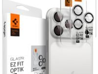 Spigen EZ Fit Optik Pro Tempered Glass Camera Lens Protector Guard for iPhone 17 Pro / 17 Pro Max - Silver [2 Pack]