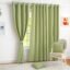 Story@Home 100% True Blackout Door Curtains 7 Feet Long Set of 2 | Plain Design | Room Darkening Curtain | Thermal Insulated Curtains for Living Room, Bedroom | (116 x 215 cm, Light Green)
