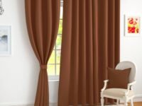 Story@Home 100% True Blackout Window Curtains 5 Feet Long Set of 1 | Plain Design | Room Darkening Curtain | Thermal Insulated Curtains for Living Room, Bedroom | (118 x 152 cm, Brown)
