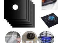 Stove Top Burner Covers 4Pcs, Reusable Gas Hob Range for Burner Protector Liner Cover Clean Mat, Cooker Double Thickness Stove Cover for Fast Kitchen