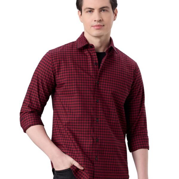 Symbol Premium Men's Checkered Casual Shirt - Regular Fit | Full Sleeve | Pure Cotton (Available in Plus Sizes)
