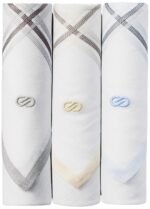 Symbol Premium Men's Cotton White Handkerchief (Available in Combo Packs)