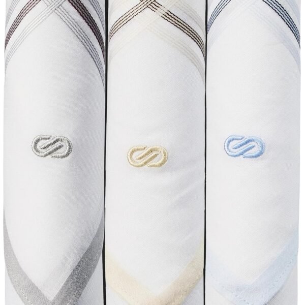 Symbol Premium Men's Cotton White Handkerchief (Available in Combo Packs)