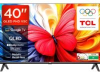 TCL 101 cms (40 inches) Full HD Smart QLED Google TV | Dolby Audio 24 watts | Ai Clarity | Metallic Bezel-Less | Multiple Viewing Mode | 40V5C