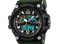 TIMEWEAR Analogue - Digital Men's Watch (Black Dial Black Colored Strap)