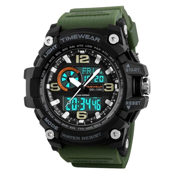 TIMEWEAR Analogue - Digital Men's Watch (Black Dial Black Colored Strap)
