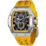 TSAR BOMBA Mens Watches Luxury Tonneau Watches for Men Waterproof 50M Analog Watch Chronograph Calendar Date Men’s Dress Business Work Watch Diver Large Square Face Wristwatch