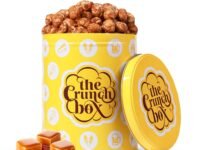 The Crunch Box Warm Caramel Crunch Popcorn Tin - 490 Gms | Perfect for Evening Snacks, Parties, Movie Nights & Family Gathering