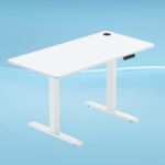 The Sleep Company - AeroPlus Electric Height Adjustable Desk | Ergonomic Work from Home Table | 4 Memory Presets | 2 Years Warranty | 1200 x 600 Thick Top | Free Installation | White & White
