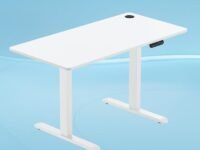 The Sleep Company - AeroPlus Electric Height Adjustable Desk | Ergonomic Work from Home Table | 4 Memory Presets | 2 Years Warranty | 1200 x 600 Thick Top | Free Installation | White & White