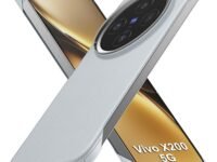 TheGiftKart Hybrid Ultimate Slim Back Case Cover for Vivo X200 5G | Lightweight Profile | Hard Back Case Cover for Vivo X200 5G (PC & TPU, Metal Camera Ring, Leather Texture Finish, Grey)