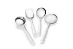 Tiara - Pride 4pc Serving Spoon Set (1pc Ladle,1pc Square,1pc Round,1pc Skimmer) Kitchen Tools Heavy Guage Rice Spoon (4pc Set)