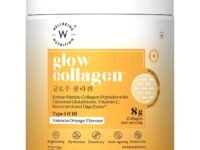 WELLBEING NUTRITION Glow Collagen with Glutathione|Collagen Supplements Marine Collagen Powder with SkinAx², Resveratrol, Bromelain & Goji Berry|250g - Pina Colada Flavor, 1 count, 25 servings
