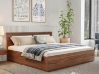 Wakefit Bed | 1 Yr Warranty | King Size Bed, Comes with Storage Box, Noise-Free, Density: 680–750 kg/m³, Termite & Borer Resistant, Fits Mattresses Up to 8 Inches (Taurus 78 x 72 - Columbian Walnut)