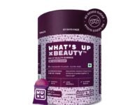 What's Up Wellness Beauty Hair Gummies for Hair Growth, Glowing Skin & Nails | No Added Sugar | Zinc, Folic Acid, Multivitamins | For Men & Women | Natural Biotin Supplement – 60 Days