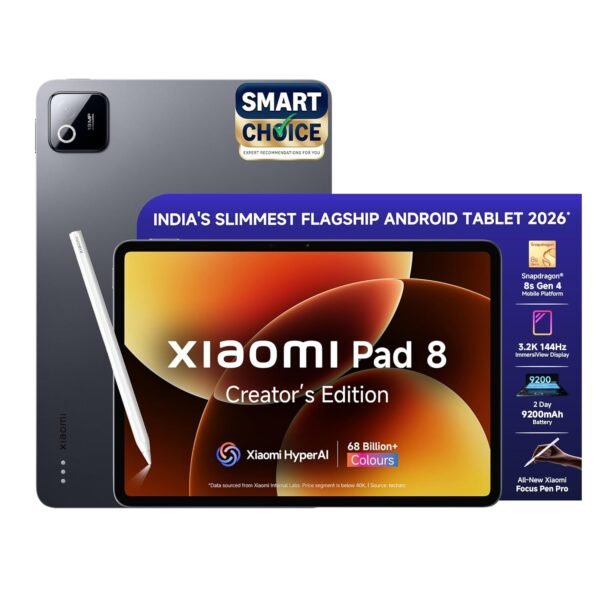 XIAOMI Pad 8 Creator's Edition with Focus Pen Pro, 11.2 -inch (28.44 CM), LCD 3.2K, 12GB RAM, 256GB ROM, Wi-Fi, Quad Speakers Dolby Atmos, Graphite Grey, AI Enabled